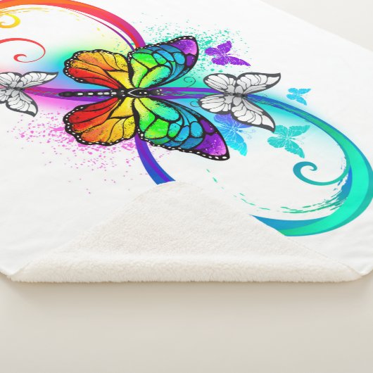 Couverture Sherpa Bright infinity with rainbow butterfly (3/4)
