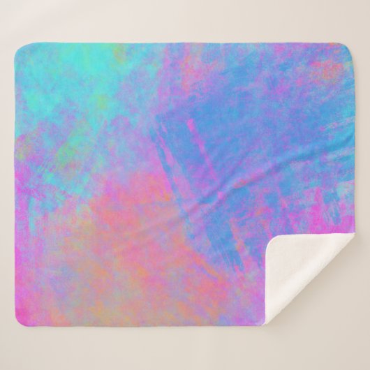 Couverture Sherpa Bright Multicolor Splashes (Devant (Horizontal))