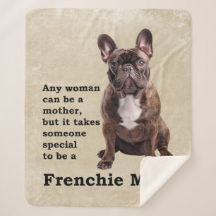Couverture Sherpa Brindle French Bulldog Maman