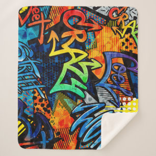 Couverture Sherpa Briques de graffitis : Abstrait urbain