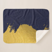 Couverture Sherpa Brochures Faux Gold avec Arrière - plan bleu marin (Devant (Horizontal))
