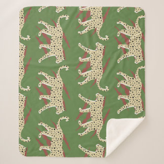 Couverture Sherpa Brochures sauvages : léopard en répétition