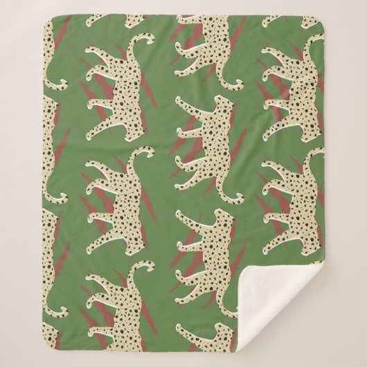 Couverture Sherpa Brochures sauvages : léopard en répétition (Devant)