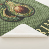 Couverture Sherpa Broderie Avocado Lover Faux (3/4)