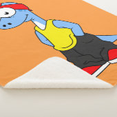 Couverture Sherpa Brontosaurus Habillé De Vêtements Hip hop. (3/4)