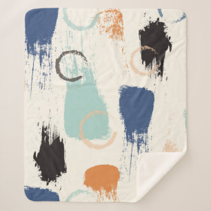 Couverture Sherpa Brosse pastel abstrait sans couture motif retour