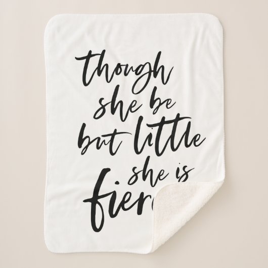 Couverture Sherpa Brosse Script Petit Mais Fierce William Shakespear (Devant)