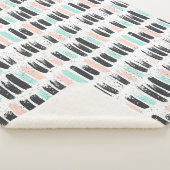 Couverture Sherpa Brosses et motif de courses d'encre (3/4)