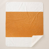 Couverture Sherpa Brown cuir texture closeup (Devant)