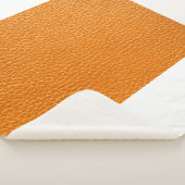 Couverture Sherpa Brown cuir texture closeup (3/4)