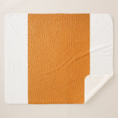 Couverture Sherpa Brown cuir texture closeup (Devant (Horizontal))