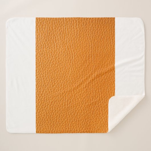 Couverture Sherpa Brown cuir texture closeup (Devant (Horizontal))