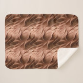 Couverture Sherpa Brown en cuivre inspiré dégradé élégant luxe (Devant (Horizontal))