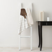 Couverture Sherpa Brown Et Blanc Boston Terrier Cartoon Chien & Pâte (En situation)