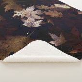 COUVERTURE SHERPA BROWN MAPLE LEAVES (3/4)