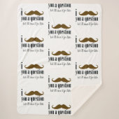 Couverture Sherpa Brown Mustache You Une Question Amusant Humour (Devant)