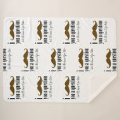 Couverture Sherpa Brown Mustache You Une Question Amusant Humour (Devant (Horizontal))