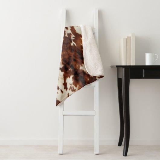 Couverture Sherpa Brown noir blanc (En situation)