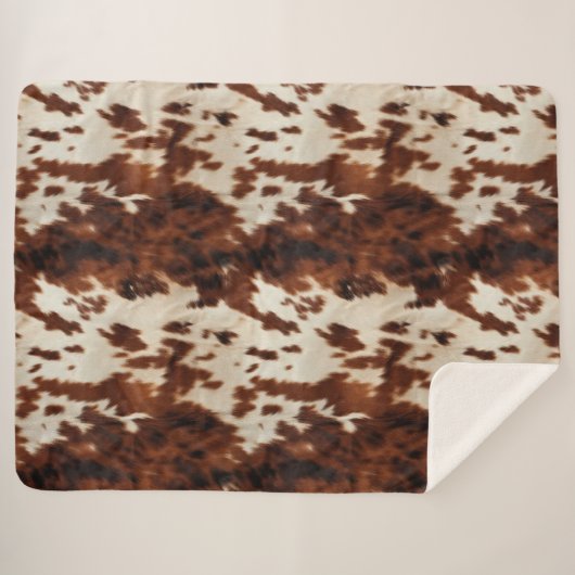 Couverture Sherpa Brown noir blanc (Devant (Horizontal))