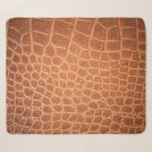 Couverture Sherpa Brown skin leather texture backgroundskin,abstract (Devant (Horizontal))