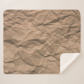 Couverture Sherpa Brown texture de papier recyclé broyé (Devant (Horizontal))