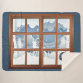 Couverture Sherpa Bruce Clan Badge Scène hivernale Grande (Devant (Horizontal))