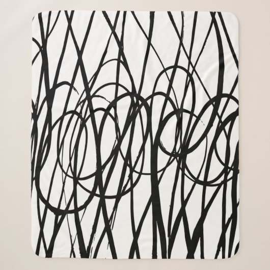 Couverture Sherpa Brush abstract pattern. Grunge texture. Background (Devant)