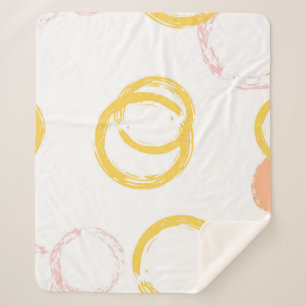 Couverture Sherpa Brush Circle. Vintage Motif sans couture. D coloré