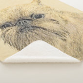 Couverture Sherpa Bruxelles Griffon Peinture - Cute Original Chien A (3/4)