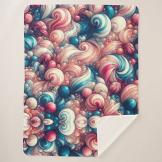 Couverture Sherpa Bubblegum saveur barbe à papa
