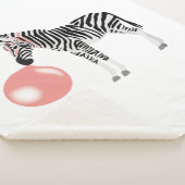 Couverture Sherpa Buble Gum Zebra Blowbble (3/4)