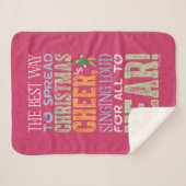 Couverture Sherpa Buddy l'Elfe | Citation de Noël (Devant (Horizontal))