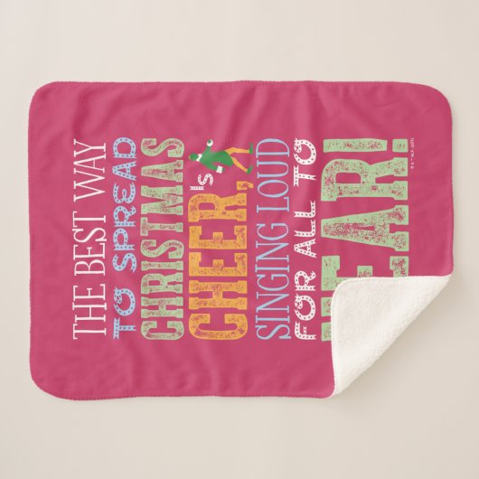 Couverture Sherpa Buddy l'Elfe | Citation de Noël (Devant (Horizontal))