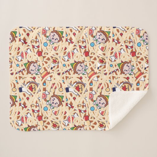 Couverture Sherpa Buddy l'Elfe | Motif de Noël (Devant (Horizontal))