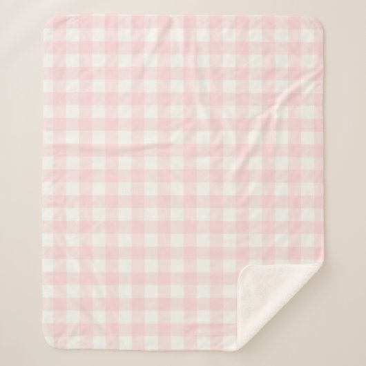 Couverture Sherpa Buffalo Check Pink White Check Mountain (Devant)
