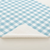 Couverture Sherpa Buffle bleu à carreaux de ferme (3/4)
