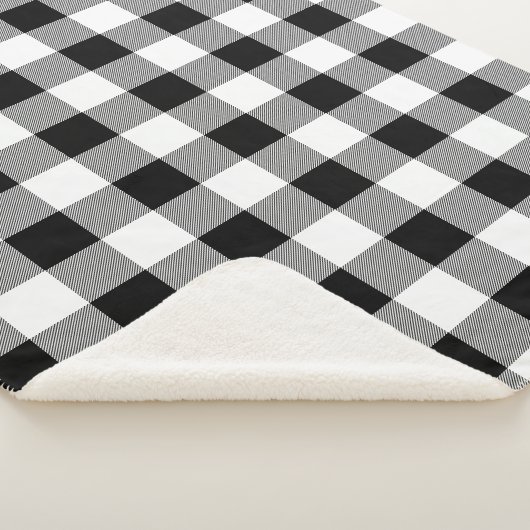 Couverture Sherpa Buffle noir et blanc (3/4)