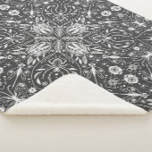 Couverture Sherpa Bugs, blanc cassé sur noir (3/4)