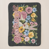 Couverture Sherpa BUGS BUNNY™ Broderie Florale Graphique (Devant)