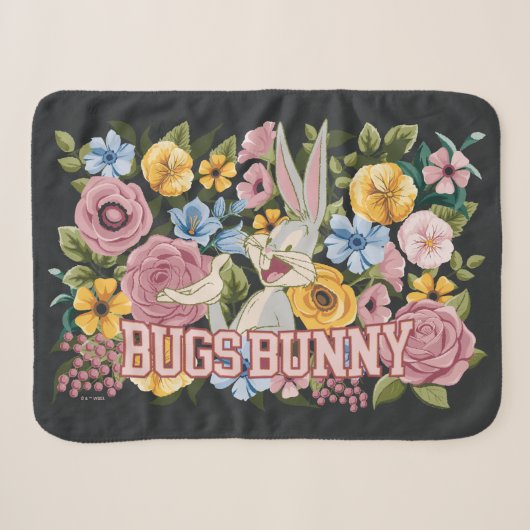 Couverture Sherpa BUGS BUNNY™ Broderie Florale Graphique (Devant (Horizontal))