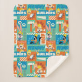 Couverture Sherpa BUGS BUNNY BUILDERS™| Character Grid Pattern (Devant)