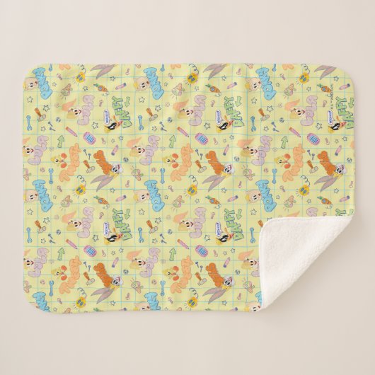 Couverture Sherpa BUGS BUNNY BUILDERS™| Character Sketch Pattern (Devant (Horizontal))