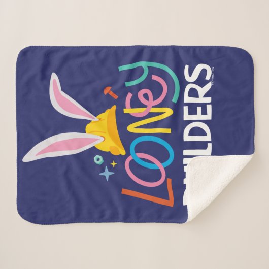 Couverture Sherpa BUGS BUNNY BUILDERS™| Hard Hat Stacked Logo (Devant (Horizontal))