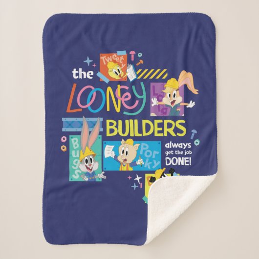 Couverture Sherpa BUGS BUNNY BUILDERS™| Le Collage Looney Builders (Devant)