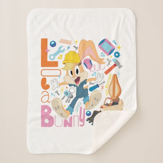 Couverture Sherpa BUGS BUNNY BUILDERS™| Lola Bunny Work Tools (Devant)