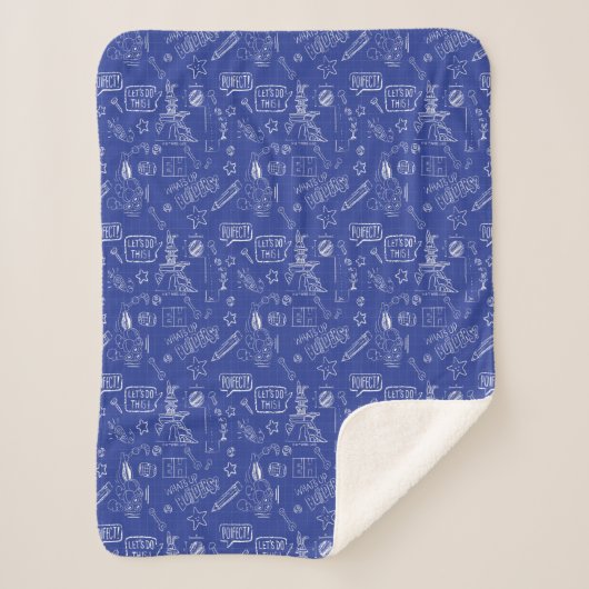 Couverture Sherpa BUGS BUNNY BUILDERS™| Sketch Blueprint Pattern (Devant)