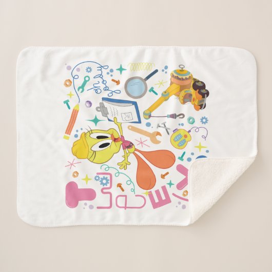 Couverture Sherpa BUGS BUNNY BUILDERS™| TWEETY™ Work Tools (Devant (Horizontal))