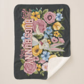 Couverture Sherpa BUGS BUNNY™ Floral Embroidery Graphic (Devant)