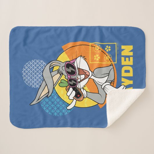 Couverture Sherpa BUGS BUNNY™ - Graphique de vacances à Singapour (Devant (Horizontal))