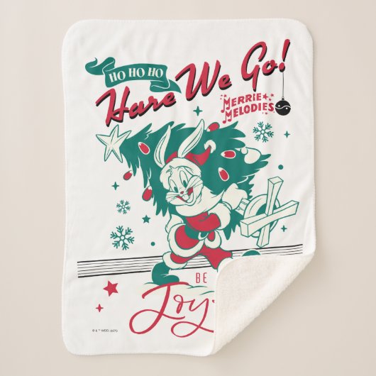 Couverture Sherpa BUGS BUNNY™ - Ho Ho Ho, Hare We Go ! (Devant)